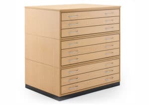 9 drawer oak planchest